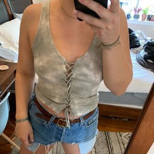 Slightly tie die tank top